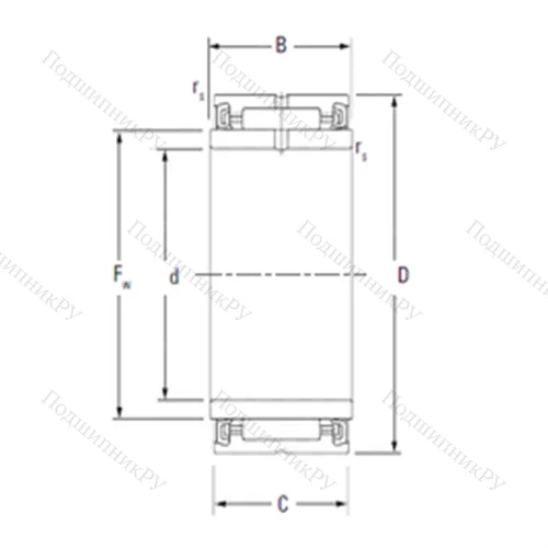 Подшипник игольчатый радиальный NA 4908,2RS от производителя  KOYO