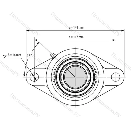 Подшипниковый узел UCFL 206 - Вал: 30 мм