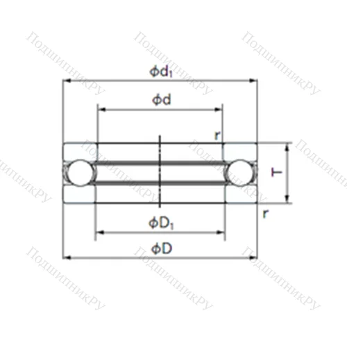 Подшипник шариковый упорный O-5
