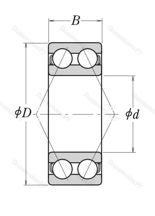 Двухрядный шариковый подшипник