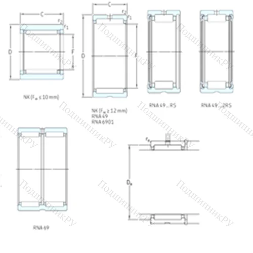 Подшипник игольчатый радиальный NK 9/16TN
