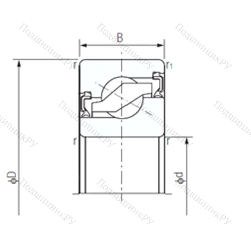 Подшипник шариковый упорно-радиальный 40TAB 07-2NK от производителя  NACHI