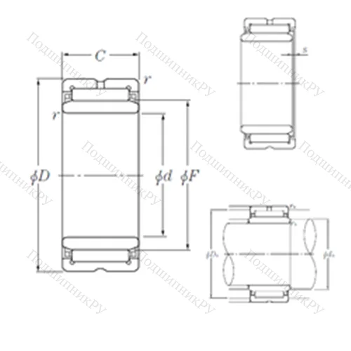 Подшипник игольчатый радиальный NK 35/30R+IR 30?35?30