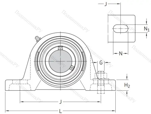 Подшипниковый корпус SY 506 M (P 206) в Кургане