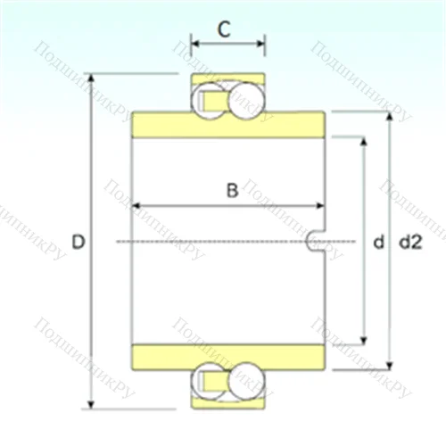 Подшипник шариковый радиальный самоцентрирующийся 11206 TN 9