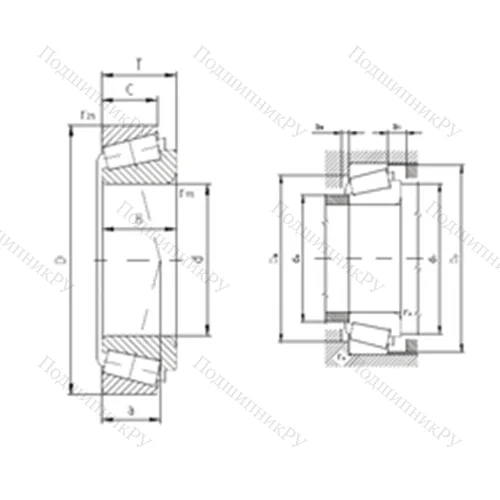 Подшипник роликовый радиально-упорный 32921A