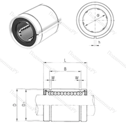 Подшипник шариковый линейный LM 30AJ