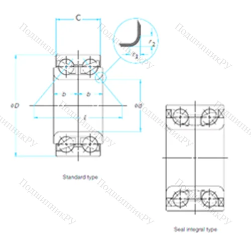 Подшипник шариковый радиально-упорный 547445