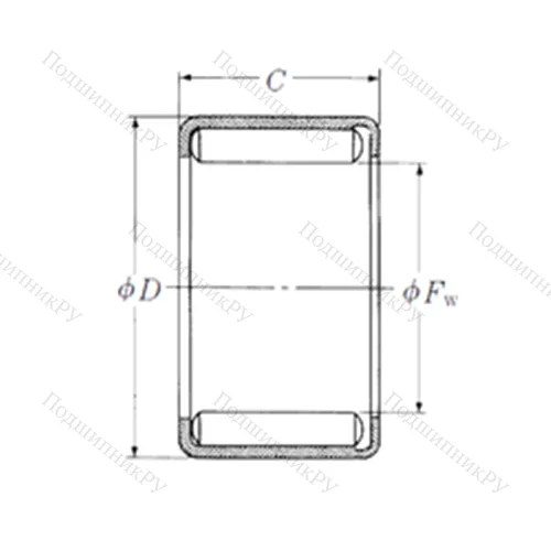 Подшипник игольчатый радиальный Y-1416