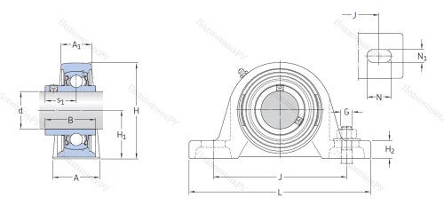 Подшипниковый узел SY 25 TF в Кургане