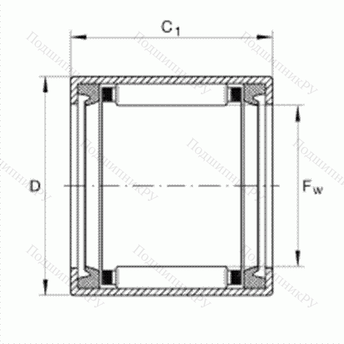 Подшипник роликовый игольчатый с одним наружным штампованным кольцом SCE 1014-PP